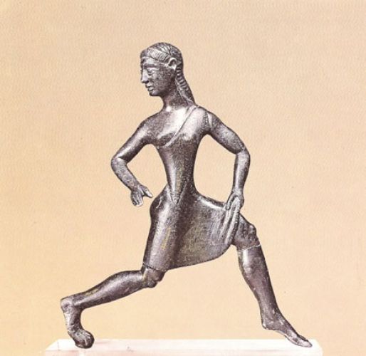 Estatuilla de bronce. Mujer espartana. Brithis Museum. Londres.