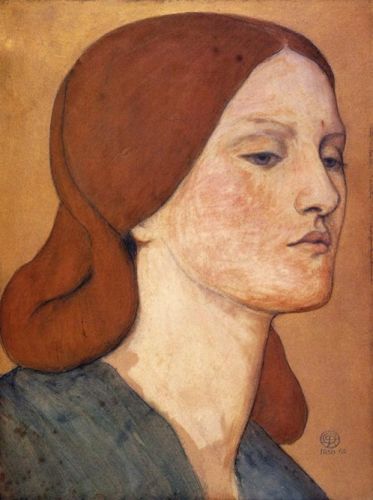  Elizabeth Siddall por Rossetti, hacia 1850